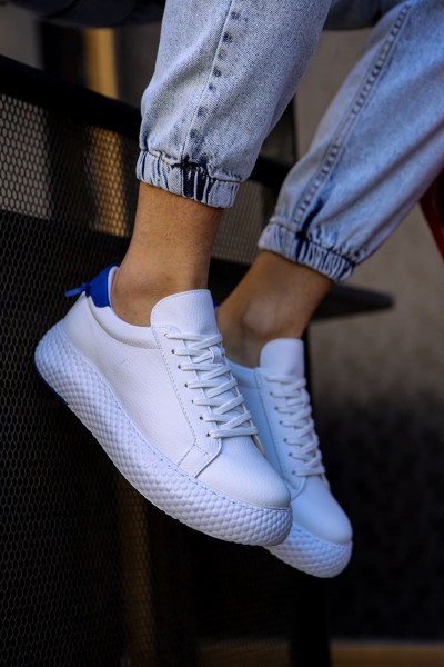 CH107 - CBT Felibord Erkek Ayakkabı BEYAZ / SAX MAVI