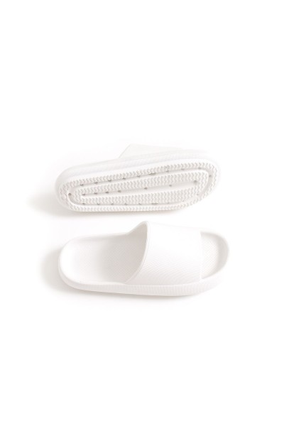 TRL001 - Poliüretan Erkek Terlik BEYAZ