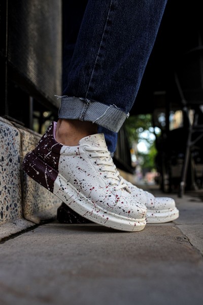 CH254 - CBT Pittura Erkek Ayakkabı 517 KIRMIZI / SIYAH / KOYU MOR SPLUSH