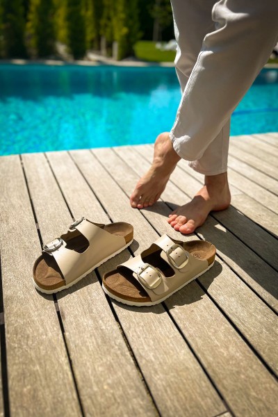 TRL001 - Chekich Deri Terlik BEJ