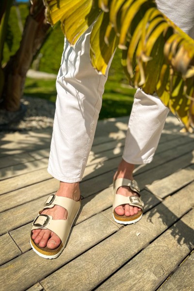 TRL001 - Chekich Deri Terlik BEJ