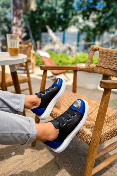 CH251 - GBT Mirror Furry Erkek Ayakkabı SIYAH/SAX MAVI