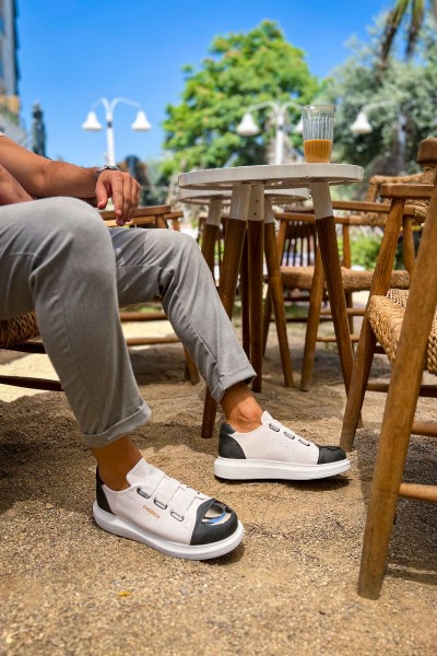 CH251 - GBT Mirror Furry Erkek Ayakkabı BEYAZ/ANTRASIT