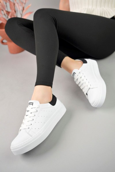 CH983 - CBT Tennis Erkek Ayakkabı BEYAZ/SIYAH