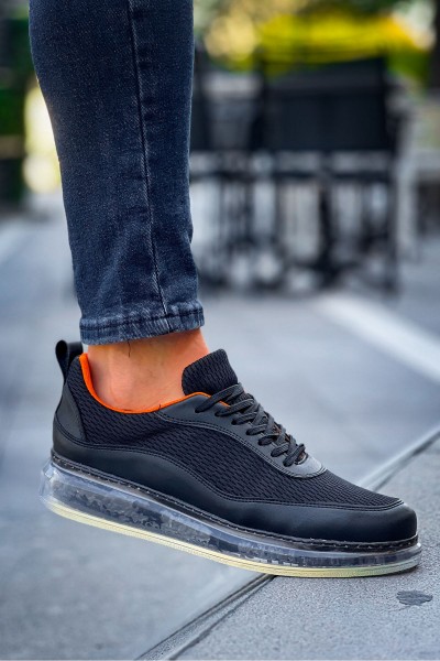 CH181 - RRT İpekyol  Erkek Ayakkabı SIYAH - TURUNCU