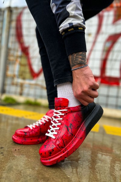 CH254 - CBT Pittura Erkek Ayakkabı 547 KIRMIZI SIYAH SPLUSH CH254 - CBT Pittura Erkek Ayakkabı 547 KIRMIZI SIYAH SPLUSH