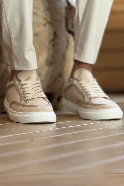 CH2505 - Keten Erkek Ayakkabı BEJ/BEJ