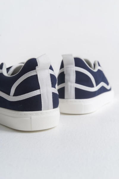 RS625 - Keten Erkek Spor Ayakkabı Lacivert Beyaz