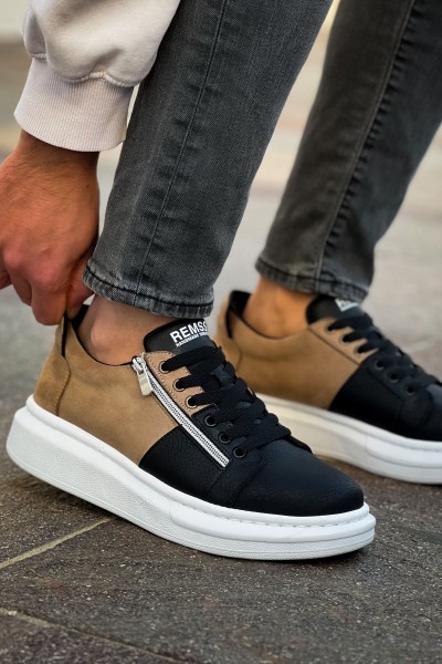 RS601 - Lüx Süet Erkek Ayakkabı Sıyah/Vızon