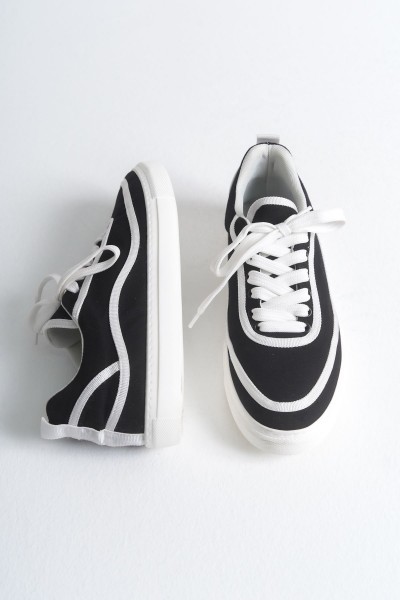 RS625 - Keten Erkek Spor Ayakkabı SİYAH - BEYAZ