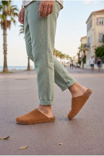 JY0556 Ravn Bağcıksız Hakiki Süet Deri Erkek Günlük Mantar Taban Loafer Klasik Ayakkabı HDMT - Taba JY0556 Ravn Bağcıksız Hakiki Süet Deri Erkek Günlük Mantar Taban Loafer Klasik Ayakkabı HDMT - Taba