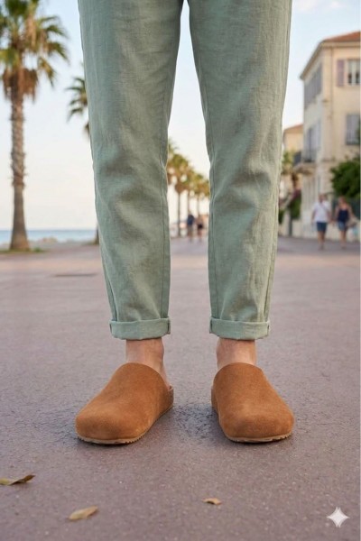 JY0556 Ravn Bağcıksız Hakiki Süet Deri Erkek Günlük Mantar Taban Loafer Klasik Ayakkabı HDMT - Taba JY0556 Ravn Bağcıksız Hakiki Süet Deri Erkek Günlük Mantar Taban Loafer Klasik Ayakkabı HDMT - Taba