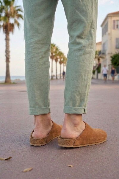 JY0556 Ravn Bağcıksız Hakiki Süet Deri Erkek Günlük Mantar Taban Loafer Klasik Ayakkabı HDMT - Taba JY0556 Ravn Bağcıksız Hakiki Süet Deri Erkek Günlük Mantar Taban Loafer Klasik Ayakkabı HDMT - Taba