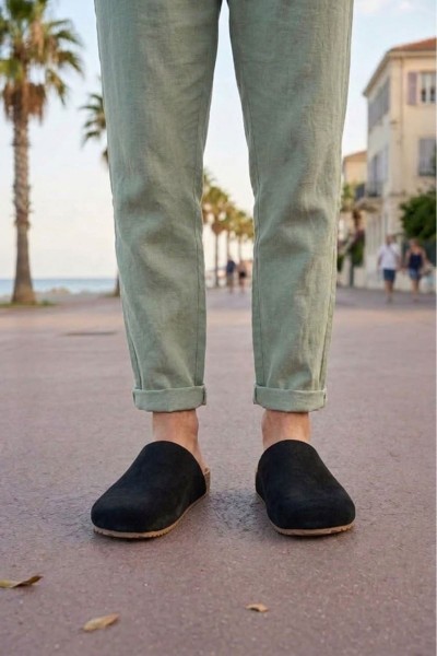 JY0556 Ravn Bağcıksız Hakiki Süet Deri Erkek Günlük Mantar Taban Loafer Klasik Ayakkabı HDMT - Siyah JY0556 Ravn Bağcıksız Hakiki Süet Deri Erkek Günlük Mantar Taban Loafer Klasik Ayakkabı HDMT - Siyah