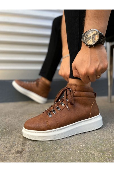 JY206 Ottawa Bağcıklı Ortopedik Taban Cilt Erkek Spor Bot CBT - Taba JY206 Ottawa Bağcıklı Ortopedik Taban Cilt Erkek Spor Bot CBT - Taba