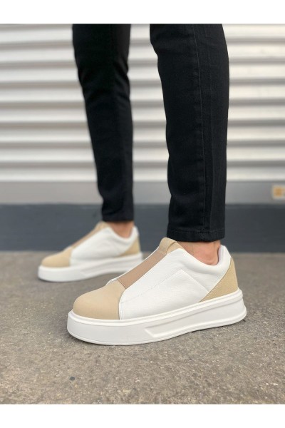 JY007 Alba Bağcıksız Süet Cilt Erkek Günlük Sneaker Ayakkabı SCBT Bej/Beyaz JY007 Alba Bağcıksız Süet Cilt Erkek Günlük Sneaker Ayakkabı SCBT Bej/Beyaz