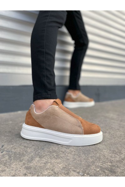 JY007 Alba Bağcıksız Süet Erkek Günlük Sneaker Ayakkabı SBT Taba/Vizon JY007 Alba Bağcıksız Süet Erkek Günlük Sneaker Ayakkabı SBT Taba/Vizon