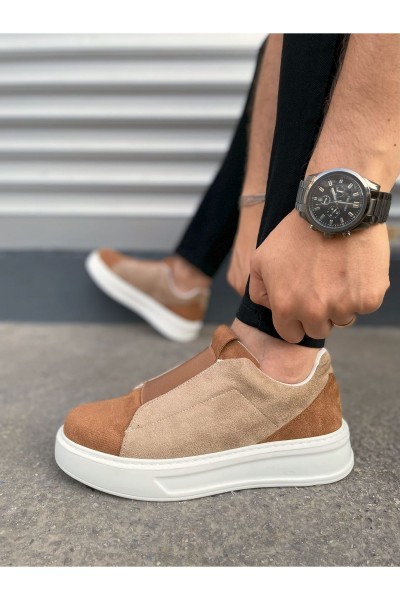 JY007 Alba Bağcıksız Süet Erkek Günlük Sneaker Ayakkabı SBT Taba/Vizon JY007 Alba Bağcıksız Süet Erkek Günlük Sneaker Ayakkabı SBT Taba/Vizon