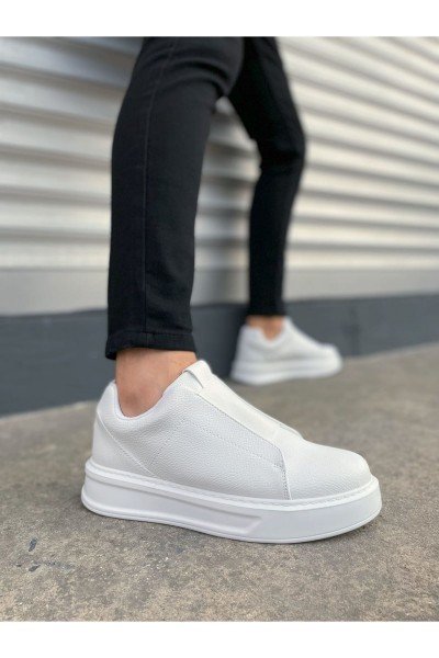 JY007 Alba Bağcıksız Cilt Erkek Günlük Sneaker Ayakkabı CBT Beyaz JY007 Alba Bağcıksız Cilt Erkek Günlük Sneaker Ayakkabı CBT Beyaz
