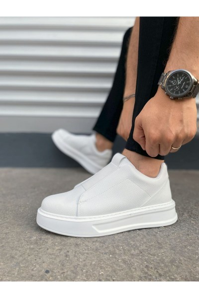 JY007 Alba Bağcıksız Cilt Erkek Günlük Sneaker Ayakkabı CBT Beyaz JY007 Alba Bağcıksız Cilt Erkek Günlük Sneaker Ayakkabı CBT Beyaz