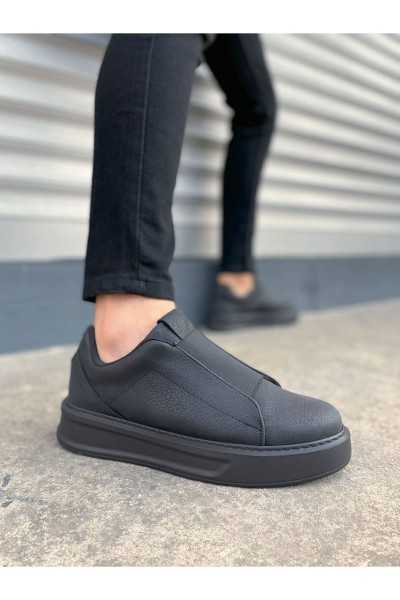JY007 Alba Bağcıksız Cilt Erkek Günlük Sneaker Ayakkabı CST Siyah JY007 Alba Bağcıksız Cilt Erkek Günlük Sneaker Ayakkabı CST Siyah