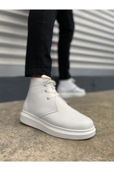 JY207 Oslo Bağcıklı Ortopedik Taban Cilt Erkek Spor Bot CBT - Beyaz JY207 Oslo Bağcıklı Ortopedik Taban Cilt Erkek Spor Bot CBT - Beyaz