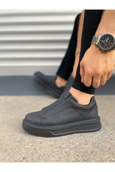 JY007 Alba Bağcıksız Cilt Erkek Günlük Sneaker Ayakkabı CST Siyah JY007 Alba Bağcıksız Cilt Erkek Günlük Sneaker Ayakkabı CST Siyah