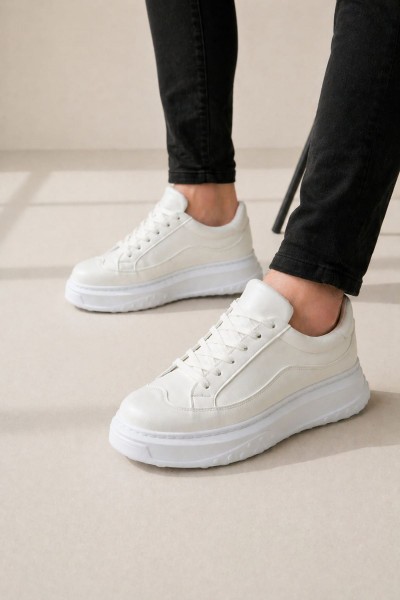 JY507 Dara Bağcıklı Cilt Erkek Günlük Sneaker Ayakkabı CBT Beyaz JY507 Dara Bağcıklı Cilt Erkek Günlük Sneaker Ayakkabı CBT Beyaz