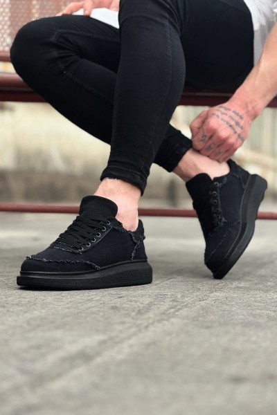 JY018 Dexo Erkek Günlük Bağcıklı Kot Kumaş Spor Sneaker Ayakkabı TST - Siyah JY018 Dexo Erkek Günlük Bağcıklı Kot Kumaş Spor Sneaker Ayakkabı TST - Siyah