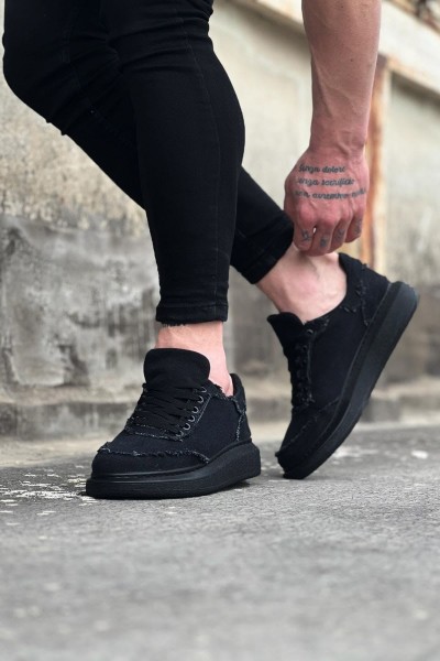 JY018 Dexo Erkek Günlük Bağcıklı Kot Kumaş Spor Sneaker Ayakkabı TST - Siyah JY018 Dexo Erkek Günlük Bağcıklı Kot Kumaş Spor Sneaker Ayakkabı TST - Siyah