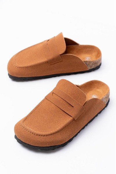 JY0456 Rayn Bağcıksız Hakiki Süet Deri Erkek Günlük Mantar Taban Loafer Klasik Ayakkabı HDMT - Taba JY0456 Rayn Bağcıksız Hakiki Süet Deri Erkek Günlük Mantar Taban Loafer Klasik Ayakkabı HDMT - Taba