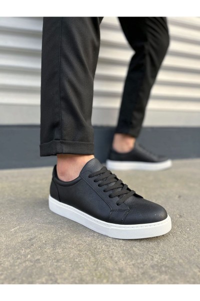 JY165 Elite Bağcıklı Cilt Erkek Günlük Sneaker Ayakkabı CBT - Siyah JY165 Elite Bağcıklı Cilt Erkek Günlük Sneaker Ayakkabı CBT - Siyah