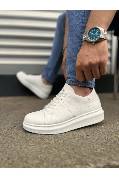 JY151 Boost Bağcıklı Cilt Erkek Günlük Sneaker Ayakkabı CBT - Beyaz JY151 Boost Bağcıklı Cilt Erkek Günlük Sneaker Ayakkabı CBT - Beyaz