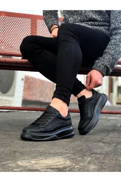 JY507 Alone Bağcıklı Cilt Erkek Günlük Sneaker Ayakkabı CST Siyah JY507 Alone Bağcıklı Cilt Erkek Günlük Sneaker Ayakkabı CST Siyah