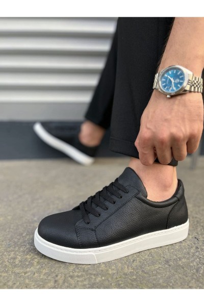 JY165 Elite Bağcıklı Cilt Erkek Günlük Sneaker Ayakkabı CBT - Siyah JY165 Elite Bağcıklı Cilt Erkek Günlük Sneaker Ayakkabı CBT - Siyah