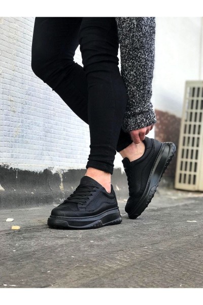 JY507 Alone Bağcıklı Cilt Erkek Günlük Sneaker Ayakkabı CST Siyah JY507 Alone Bağcıklı Cilt Erkek Günlük Sneaker Ayakkabı CST Siyah