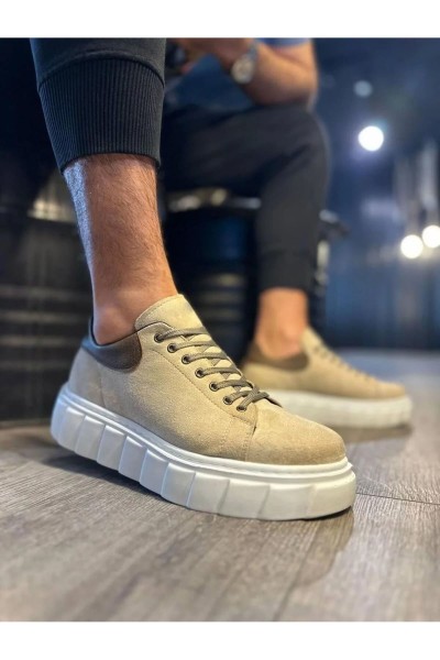 JY144 Volt Bağcıklı Süet Erkek Günlük Sneaker Yüksek Taban Ayakkabı SBT Krem JY144 Volt Bağcıklı Süet Erkek Günlük Sneaker Yüksek Taban Ayakkabı SBT Krem