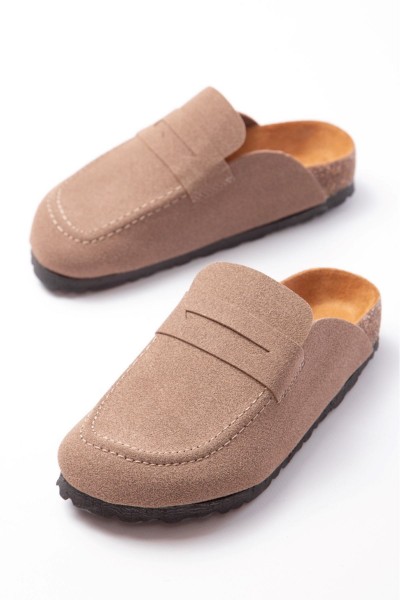 JY0456 Rayn Bağcıksız Hakiki Süet Deri Erkek Günlük Mantar Taban Loafer Klasik Ayakkabı HDMT - Bej JY0456 Rayn Bağcıksız Hakiki Süet Deri Erkek Günlük Mantar Taban Loafer Klasik Ayakkabı HDMT - Bej