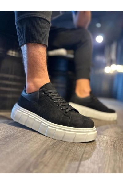 JY144 Volt Bağcıklı Süet Erkek Günlük Sneaker Yüksek Taban Ayakkabı SBT Siyah JY144 Volt Bağcıklı Süet Erkek Günlük Sneaker Yüksek Taban Ayakkabı SBT Siyah