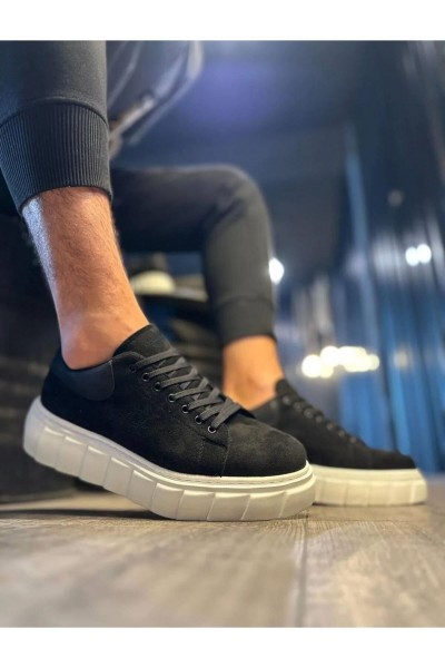 JY144 Volt Bağcıklı Süet Erkek Günlük Sneaker Yüksek Taban Ayakkabı SBT Siyah JY144 Volt Bağcıklı Süet Erkek Günlük Sneaker Yüksek Taban Ayakkabı SBT Siyah