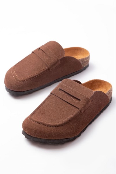 JY0456 Rayn Bağcıksız Hakiki Süet Deri Erkek Günlük Mantar Taban Loafer Klasik Ayakkabı HDMT - Kahve JY0456 Rayn Bağcıksız Hakiki Süet Deri Erkek Günlük Mantar Taban Loafer Klasik Ayakkabı HDMT - Kahve