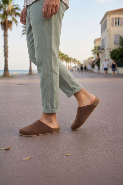 JY0556 Ravn Bağcıksız Hakiki Süet Deri Erkek Günlük Mantar Taban Loafer Klasik Ayakkabı HDMT - Kahve JY0556 Ravn Bağcıksız Hakiki Süet Deri Erkek Günlük Mantar Taban Loafer Klasik Ayakkabı HDMT - Kahve