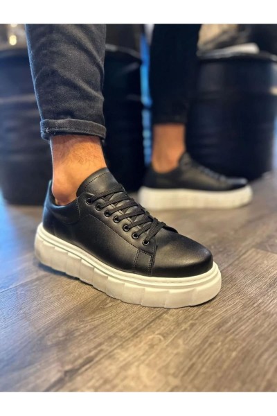 JY144 Volt Bağcıklı Cilt Erkek Günlük Sneaker Yüksek Taban Ayakkabı CBT Siyah JY144 Volt Bağcıklı Cilt Erkek Günlük Sneaker Yüksek Taban Ayakkabı CBT Siyah