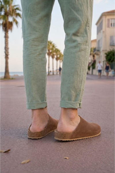 JY0556 Ravn Bağcıksız Hakiki Süet Deri Erkek Günlük Mantar Taban Loafer Klasik Ayakkabı HDMT - Kahve JY0556 Ravn Bağcıksız Hakiki Süet Deri Erkek Günlük Mantar Taban Loafer Klasik Ayakkabı HDMT - Kahve