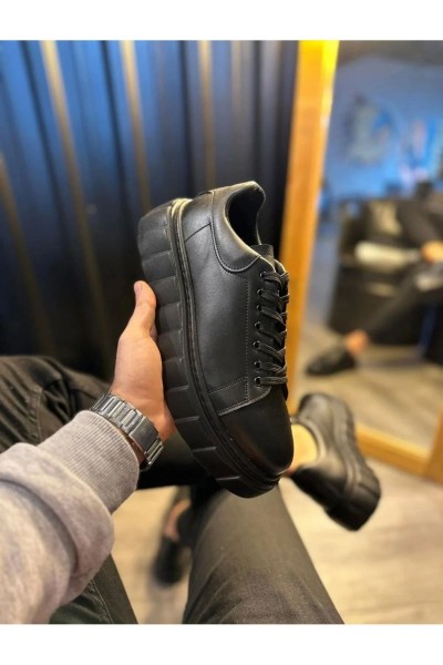JY007 Alba Bağcıksız Cilt Erkek Günlük Sneaker Ayakkabı CBT Siyah JY007 Alba Bağcıksız Cilt Erkek Günlük Sneaker Ayakkabı CBT Siyah