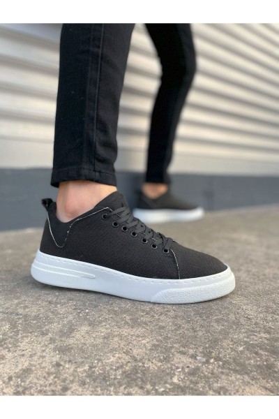 JY204 Flex Bağcıklı Keten Kumaş Erkek Günlük Sneaker Ayakkabı KBT - Siyah JY204 Flex Bağcıklı Keten Kumaş Erkek Günlük Sneaker Ayakkabı KBT - Siyah