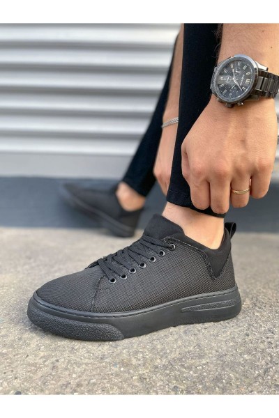 JY204 Flex Bağcıklı Keten Kumaş Erkek Günlük Sneaker Ayakkabı KST - Siyah JY204 Flex Bağcıklı Keten Kumaş Erkek Günlük Sneaker Ayakkabı KST - Siyah