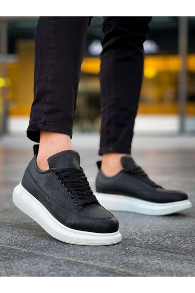 JY814 Axel Bağcıklı Cilt Erkek Günlük Sneaker Ayakkabı CBT Siyah JY814 Axel Bağcıklı Cilt Erkek Günlük Sneaker Ayakkabı CBT Siyah