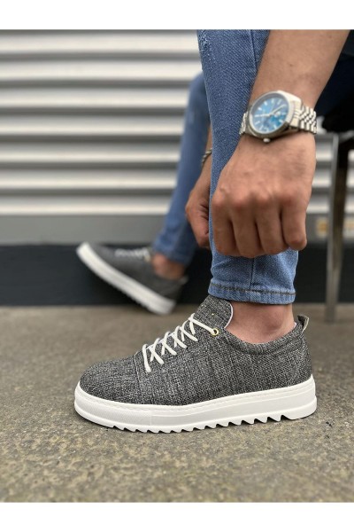 JY152 Cool Bağcıklı Keten Erkek Günlük Spor Klasik Ayakkabı KBT - Gri JY152 Cool Bağcıklı Keten Erkek Günlük Spor Klasik Ayakkabı KBT - Gri