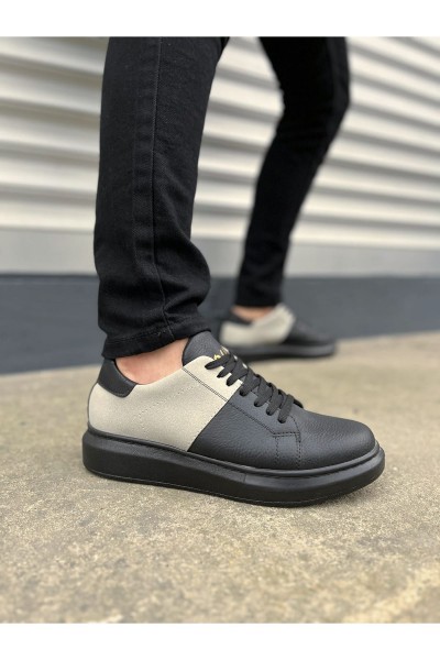 JY151 Boost Bağcıklı Cilt Süet Erkek Günlük Sneaker Ayakkabı CSST - Siyah/Gri JY151 Boost Bağcıklı Cilt Süet Erkek Günlük Sneaker Ayakkabı CSST - Siyah/Gri